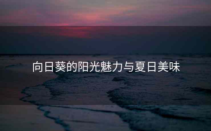 向日葵的阳光魅力与夏日美味 向日葵的阳光魅力与夏日美味